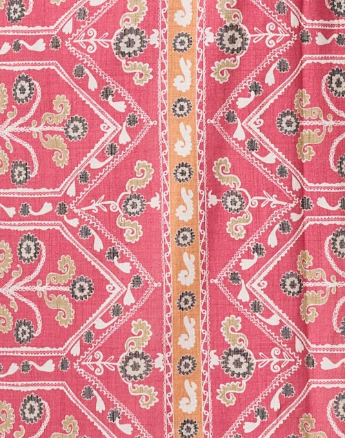Salma Feminine Pink Printed Cotton Dress for Women