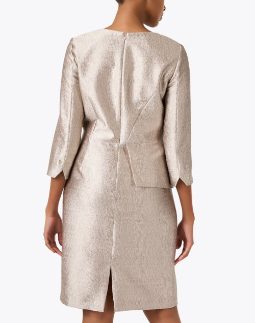 Stunning Gold Peplum Sheath Dress for Special Occasions