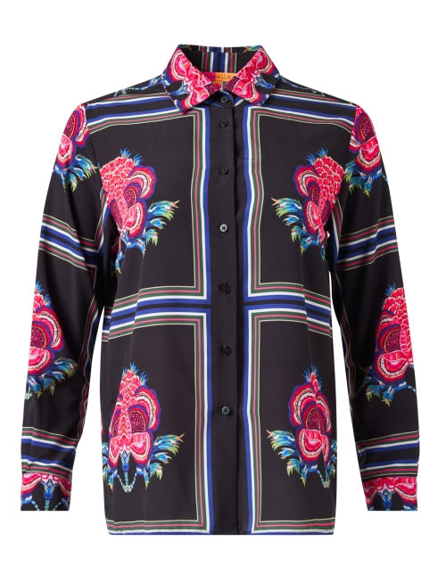 Stunning Nadine Black Women's Floral Print Casual Top