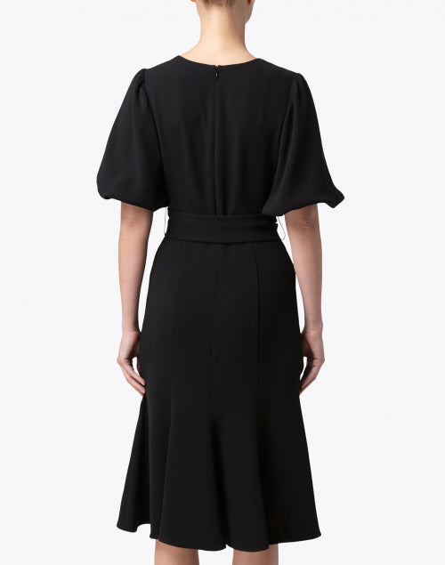 Exquisite Esmeralda Stretch Crepe Black Dress for Spring Occasions