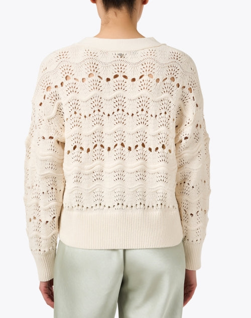Stylish Famon Ivory Cotton Blend Cardigan for the New Season