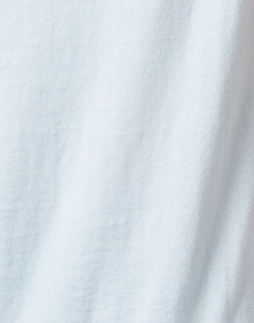 Lightweight Blue Cotton Cashmere Blend Sleeveless Tank Top