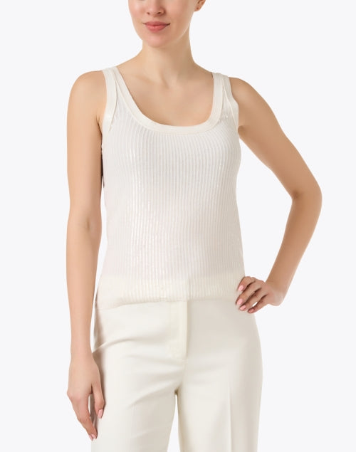 Ivory-Colored Woolen Sleeveless Sweater Top - Isla by Kobi Halperin