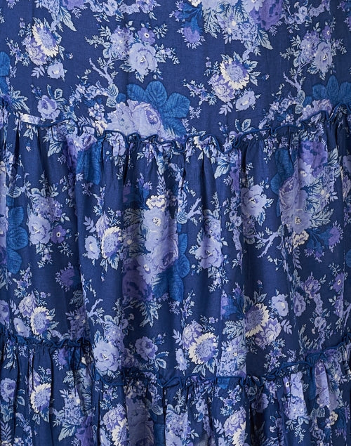 Carrie Women's Blue Printed Mid-Length Fashion Dress by Walker & Wade