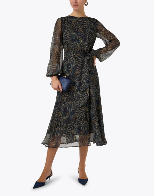 Callie Women's Multi-colored Abstract Floral Printed Dress for Stylish Occasions
