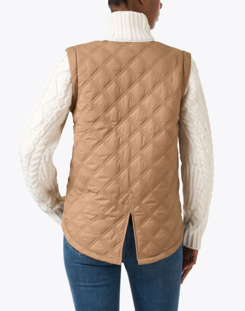 Veronica Beard Patra Ivory and Beige Quilted Women's Jacket for Colder Months