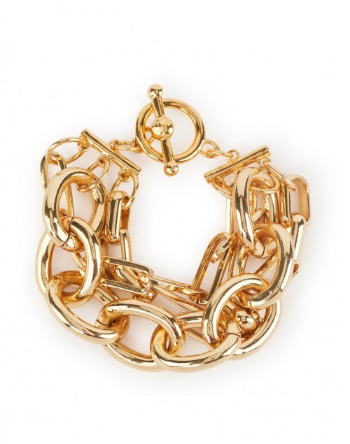 Gorgeous Multi - Strand Gold - Toned Link Bracelet by Kenneth Jay Lane