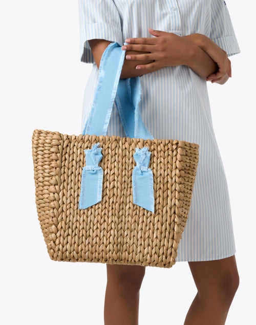 Isla Bahia Blue Hand - woven Tote Bag for All - season Use