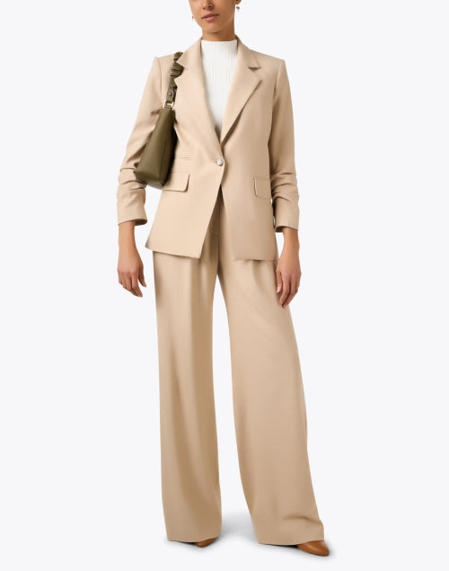 Feminine Khaki Battista Dickey Style Blazer for a Polished Look