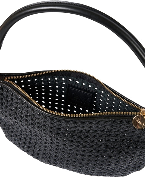 Chic Black Hand - Woven Italian Leather Petit Moyen Shoulder Bag