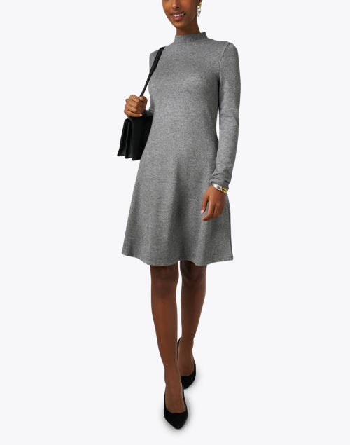 Stylish Grey Knitted Women's Dress