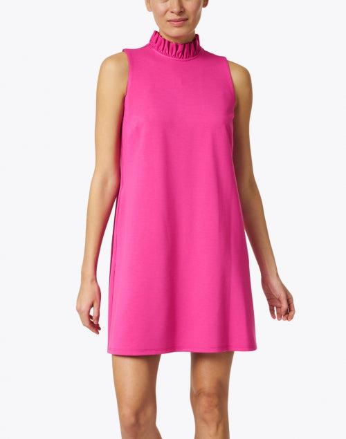 Avery Women's Magenta Ruffled Sleeveless Summer Dress