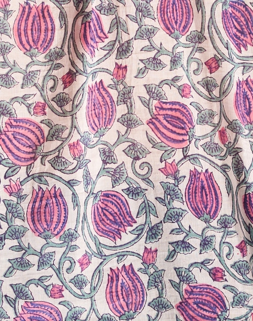 Courtney Women's Fashionable Tulip Patterned Button - Down Blouse