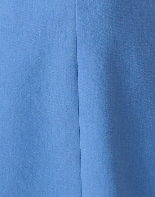 Stylish Blue Button-Detailed Twill Mini A-Line Dress for Women