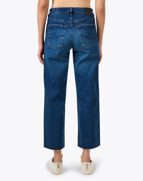 AG Saige Medium Wash Stretch Wide Leg High - Rise Jeans