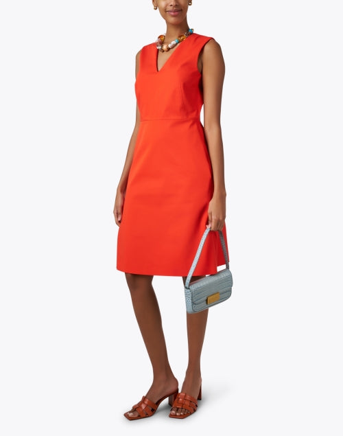 Stylish Orange Women's Sheath Dress for Various Occasions
