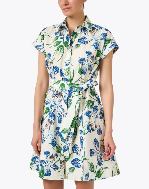 Chantal Women's Ivory Floral Patterned Mini Dress for Warm Weather
