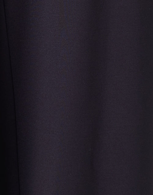 Navy-Colored Ponte Fabric Wide-Leg Women's Trousers