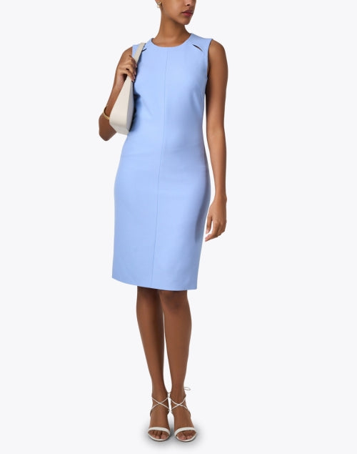 Stylish Detisana Sleeveless Blue Sheath Dress for Spring