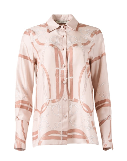 Lexington Women's Pink Print 100% Silk Casual Shirt for Weekdays
