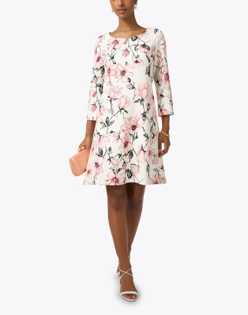 Stylish Pink Magnolia Floral Print Selma Dress for New Season