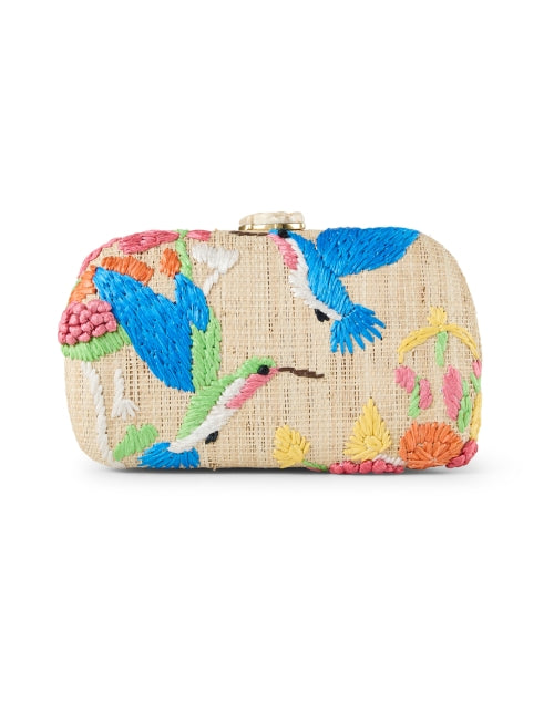 Exquisitely Embroidered Josephine Raffia Clutch Bag for Summer