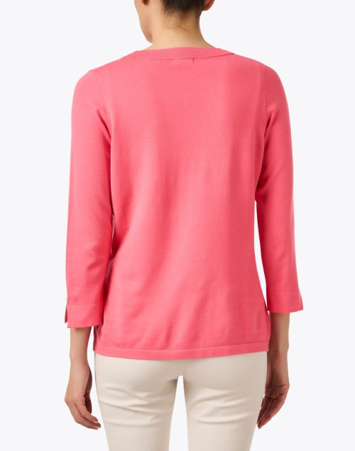 Stylish Blossom Pink Relaxed Knit Crew Neck Top