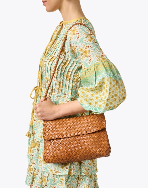 Exquisite Hand - woven Brown Leather Mabel Shoulder Bag for All Seasons