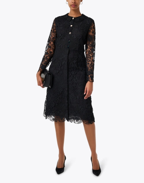 Stylish Women's Black Lace Evening Dress