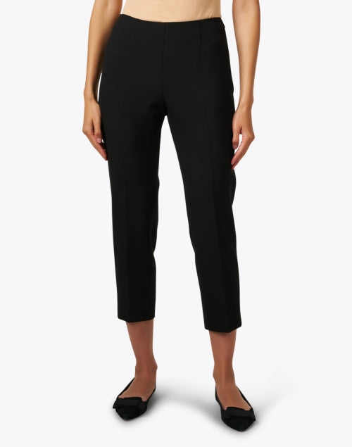 Stylish Black Stretch Pull-On Ankle-Length Slim-Leg Pants