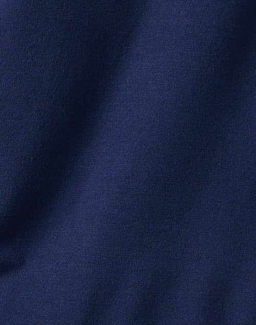 Stylish Navy and White Relaxed Knit Top with Button Detail