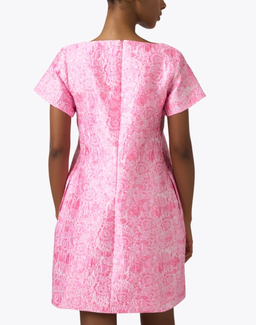 Abbey Glass Lulu Pink Luxurious Jacquard Mini Shift Dress