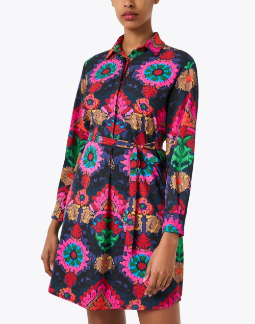 Vilagallo's Ana Multicolored Printed Shirt Dress for Transitional Wear