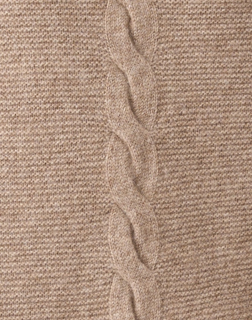 Luxurious Beige Cashmere Pullover Sweater for All - Season Wear