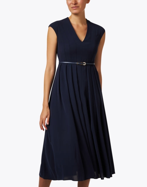 Navy Blue Elegant Santos Dress for Women's Formal Wear