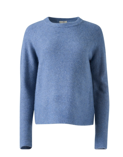 Stylish Blue Luxury Cashmere Pullover Sweater for All - Year Wear