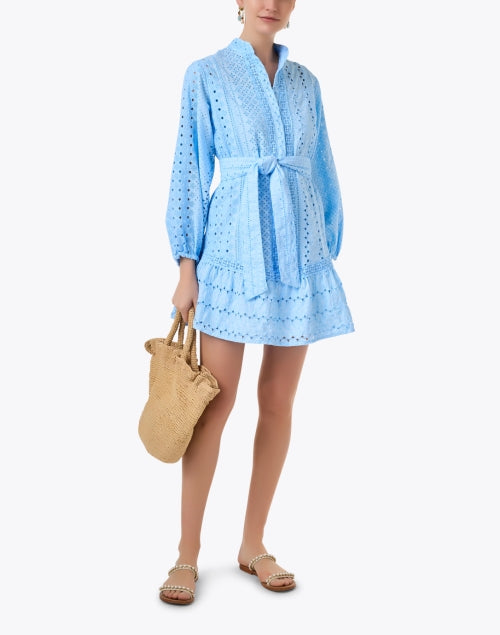 Stylish Rienza Blue Women's Cotton Shirt Dress