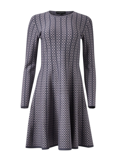 Stylish Grey Printed Jersey Women's Dress by Emporio Armani