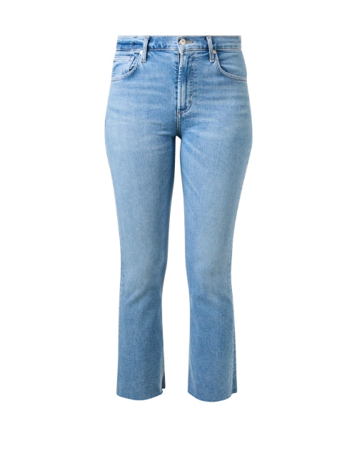 Citizens of Humanity Isola Light Wash Cotton Cropped Bootcut Denim Jeans