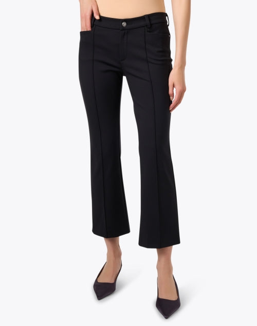 Black Luxury Stretch Cotton Kick Flare Dream Style Pants by MAC Jeans