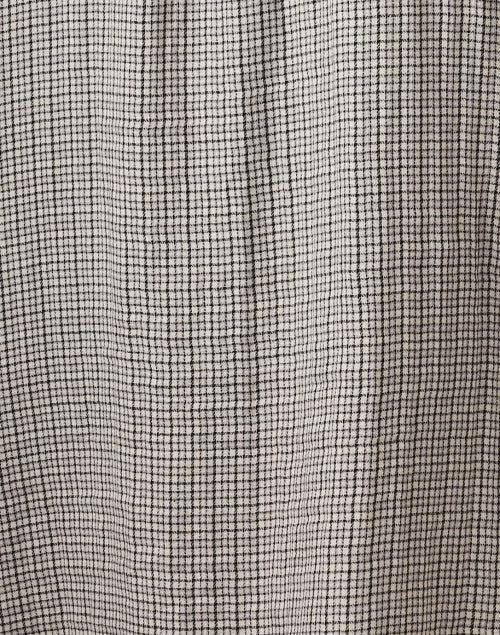 Annette Women's Beige Check Patterned Cotton Casual Tunic Top for Weekend Wear