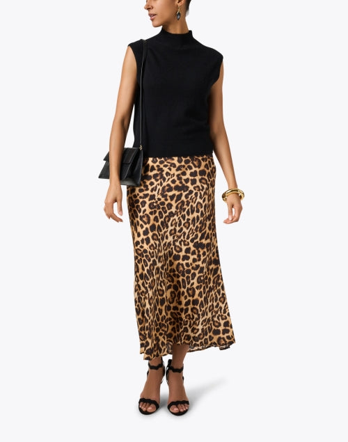 Stylish Brynn Leopard-Patterned Satin Women's Skirt for the New Season