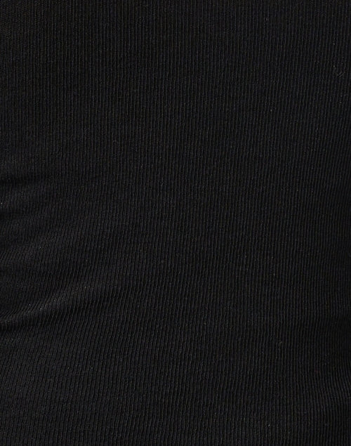 Stylish Black Knit Faux Wrap Women's Top for a Timeless Look