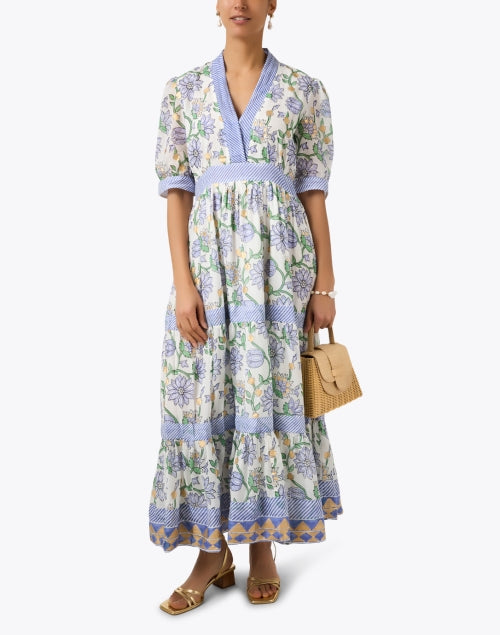 Oliphant Presidio Women's Multi-Floral Printed Cotton A-Line Dress