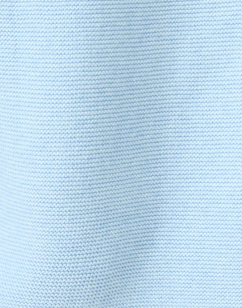 Stylish Surf Blue Cotton Sweater with Garter Stitch Design