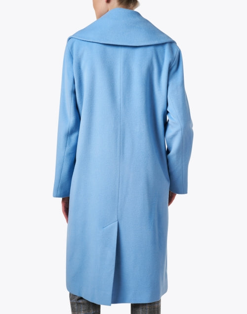 Stylish Sky - Blue Woolen Overcoat for Fashion - Forward Individuals