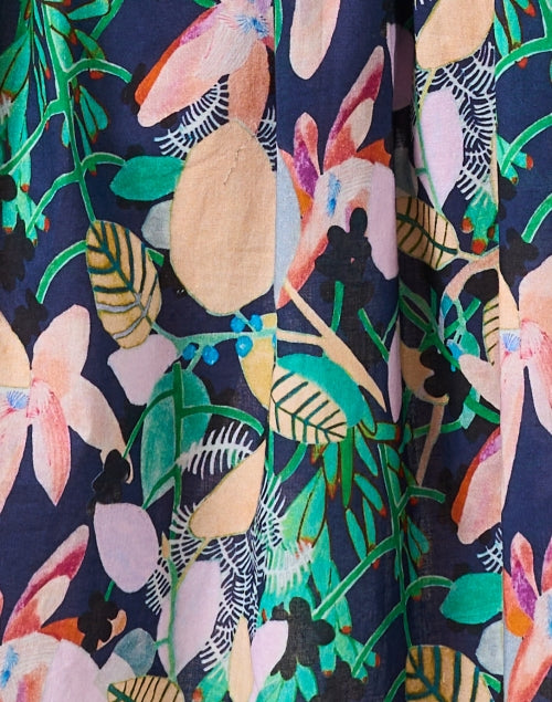 Women's Multi-colored Floral Print 100% Cotton Summer Dress