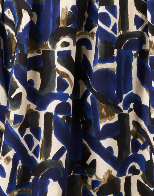 Audrey Cotton Stretch Dress with Multi - Abstract Prints