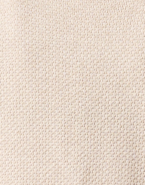 Beige and Rose-colored Stitch Women's Cotton Knit Sweater
