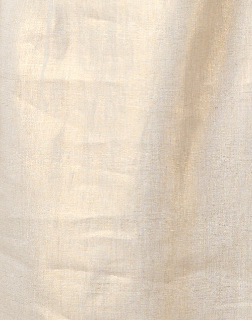 Stylish Gold-Colored Linen Tunic Dress for Women's Fashion